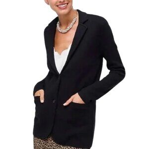 J.Crew Schoolboy Sweater Blazer Black Size S | Cotton Knit Preppy Academia | G93